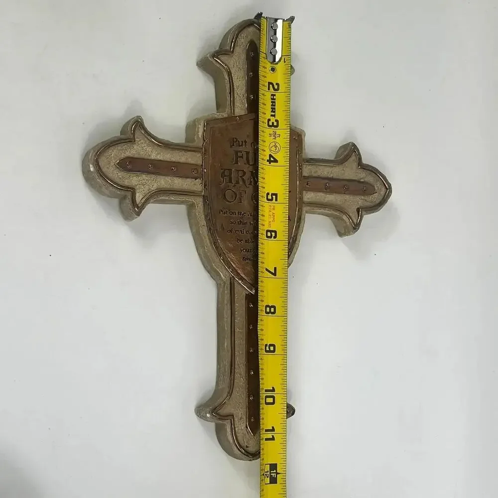 A&B Home Wall Cross Full Armor Of God Ephesians 6:13 11 Inch Plaque Decor Bible - Picture 5 of 12